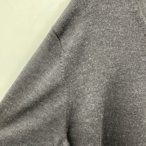 BROOKS BROTHERS 346 MERINO WOOL Men grey V Neck gorpcocre preppy sweater LARGE - Picture 7 of 13
